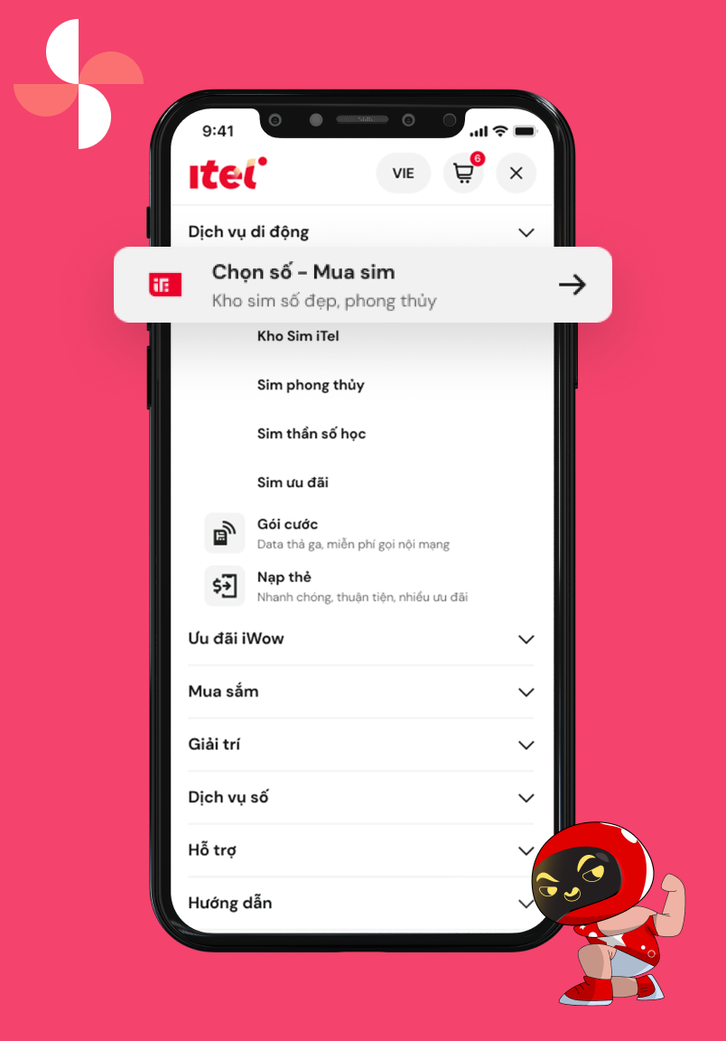 Bước 1. Tìm kiếm Sim bằng search và bộ lọc