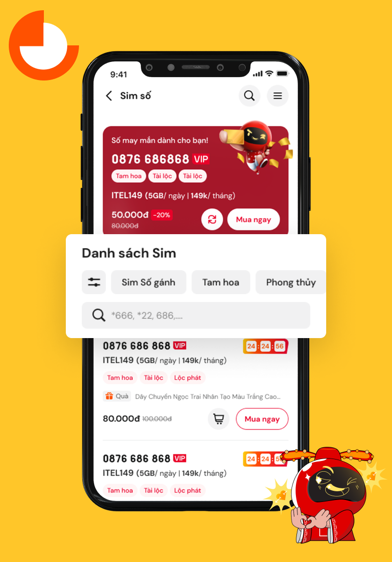 Bước 2. Xem chi tiết Sim