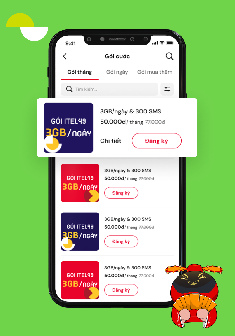 Bước 3. Chọn gói cước, quà tặng đi kèm