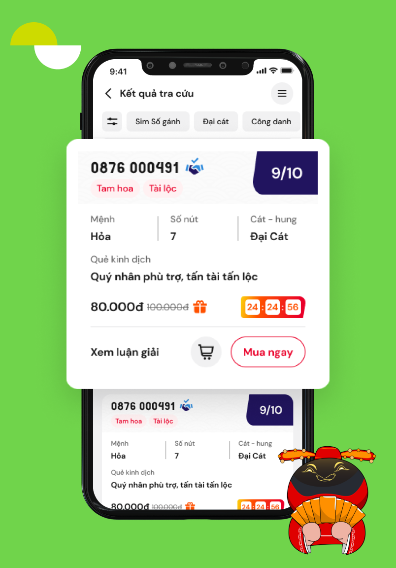 Bước 3. Lựa chọn Sim phong thủy phù hợp