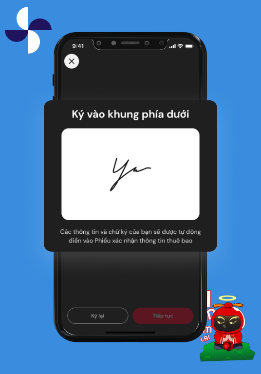 Bước 4. Ký điện tử, xác nhận & bắt đầu trải nghiệm Sim iTel