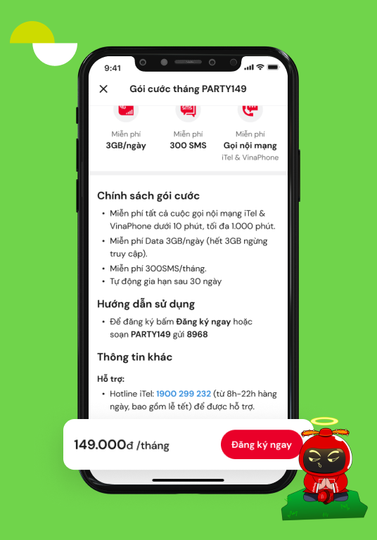 Bước 3. Đăng ký và trải nghiệm gói cước của Bạn
