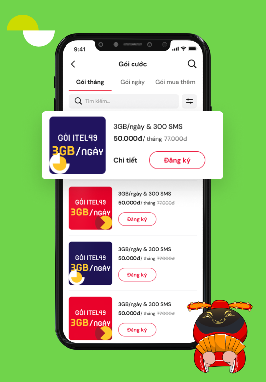 Bước 3. Chọn gói cước phù hợp và đăng ký