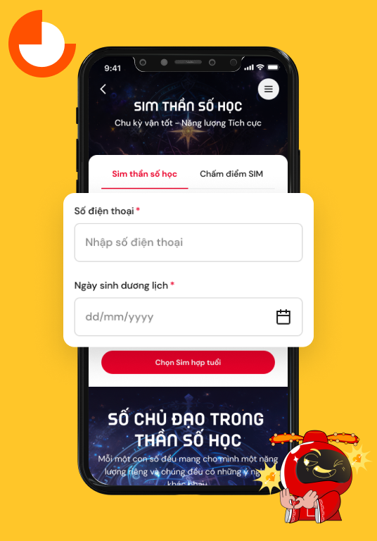 Bước 2: Nhập thông tin họ tên & ngày tháng năm sinh