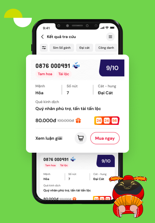 Bước 3. Xem kết quả và lựa chọn Sim phù hợp
